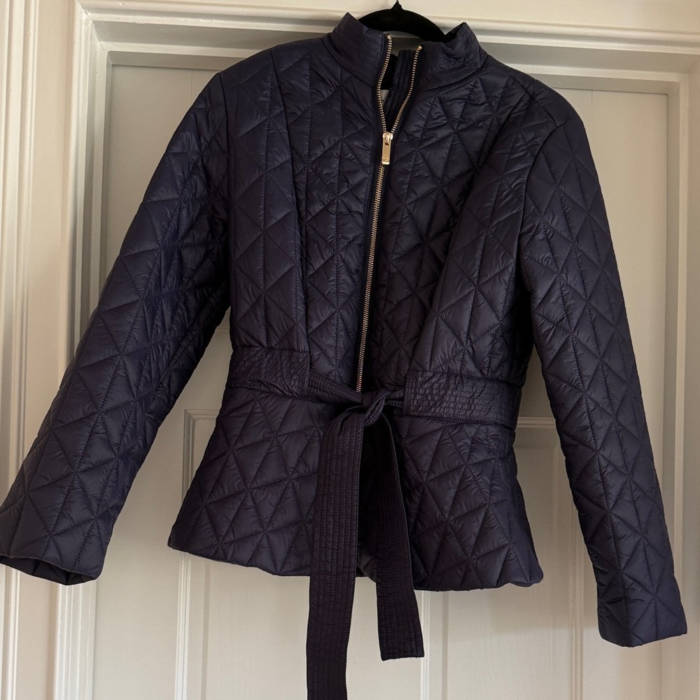 PATTY KIM Quilted Navy Puffer Jacket